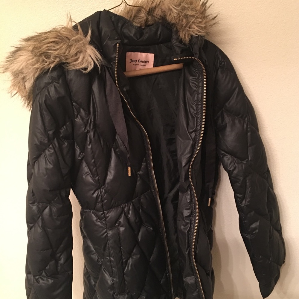 Juicy Couture Puffy Jacket with fur trimmed hood